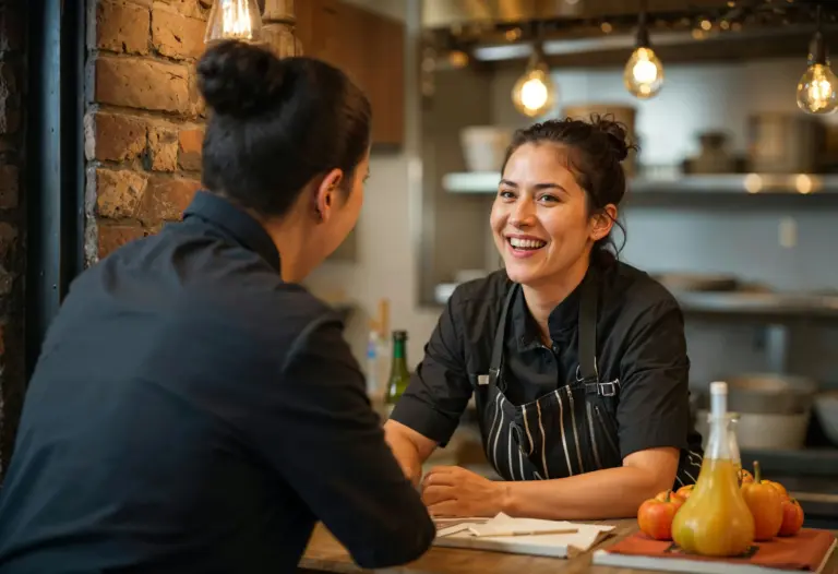 Alumno recibe formación en atención al cliente. Mejora tu empleabilidad en hostelería.
