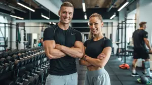 Monitor de fitness en gimnasio. Obtén tu titulación y emprende una carrera con buenos salarios.