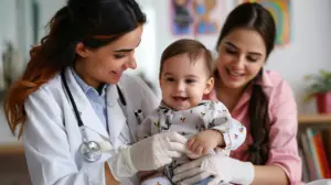 Enfermera aprendiendo pediatría. Titulación para mejorar empleo infantil.